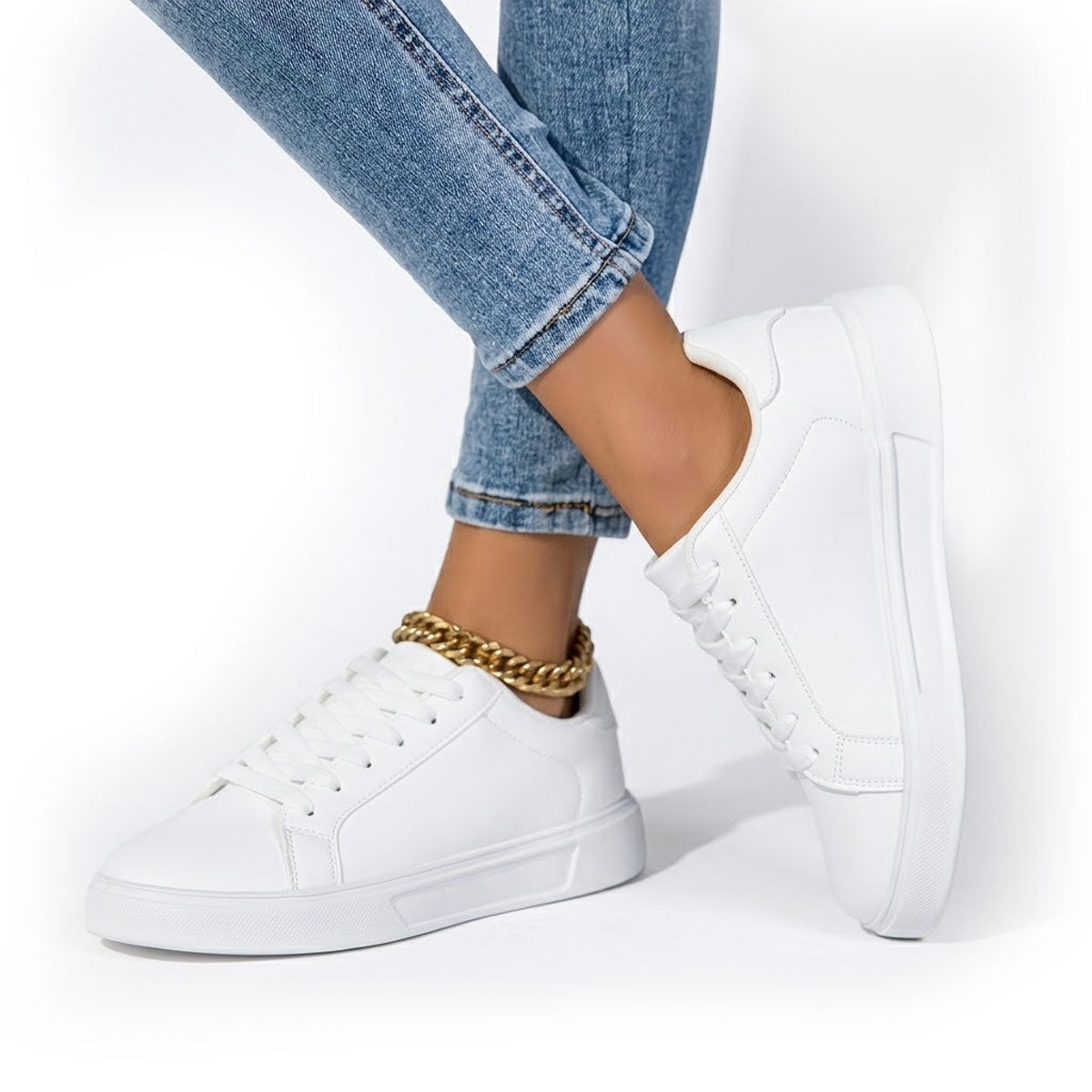 Women's Minimalist Lace-Up Sneakers Mila