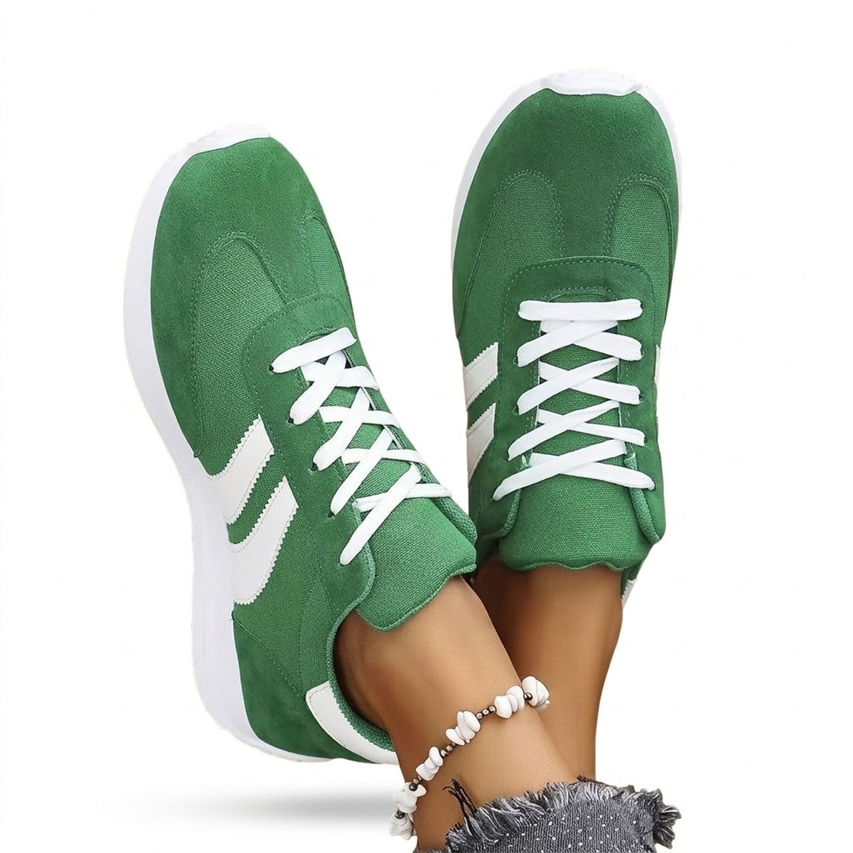 Women's Breathable Retro Striped Casual Sneakers Mila
