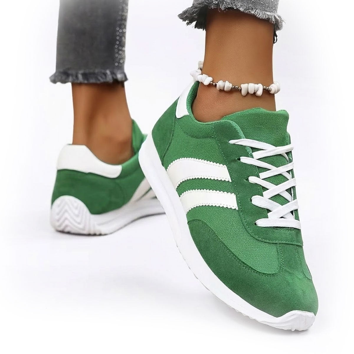 Women's Breathable Retro Striped Casual Sneakers Mila