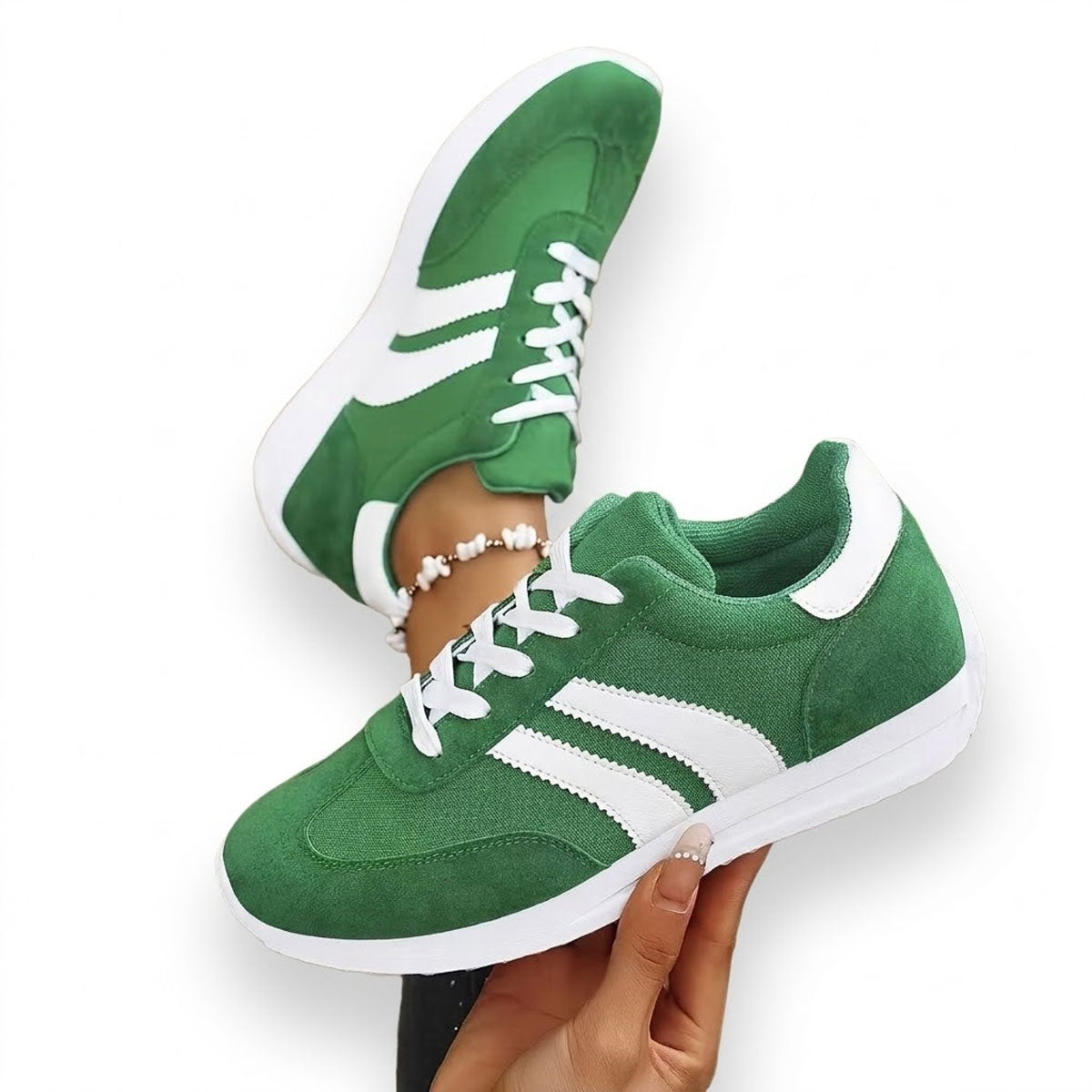 Women's Breathable Retro Striped Casual Sneakers Mila