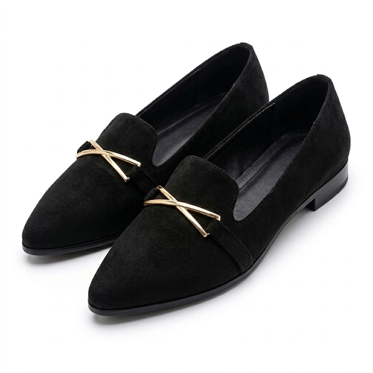 Women's Soft Suede Pointed Toe Ballet Flats Mila