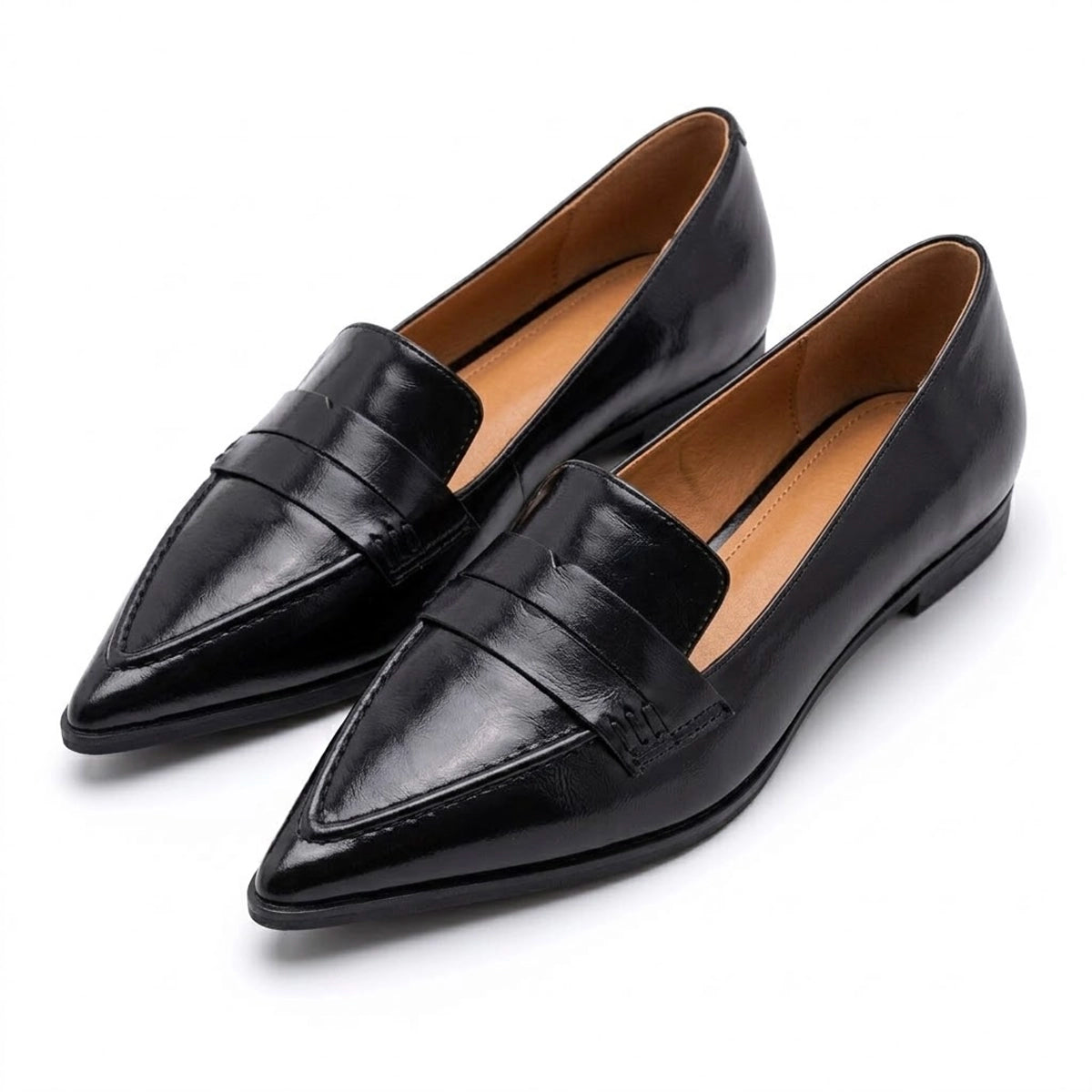 Women's Textured Pebbled Pointed Flats Mila