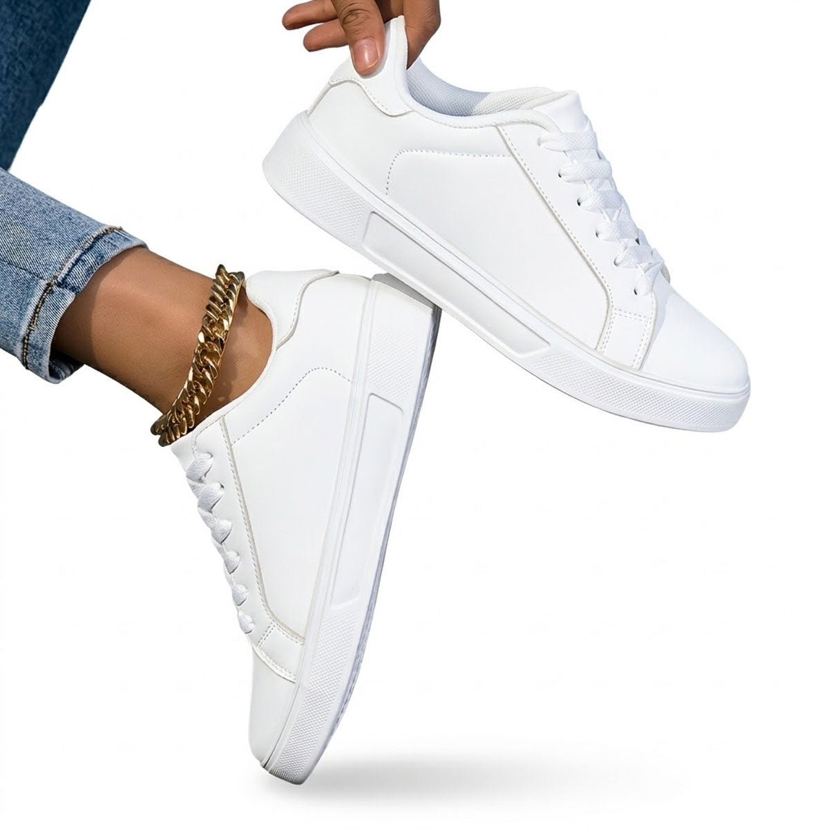 Women's Minimalist Lace-Up Sneakers Mila