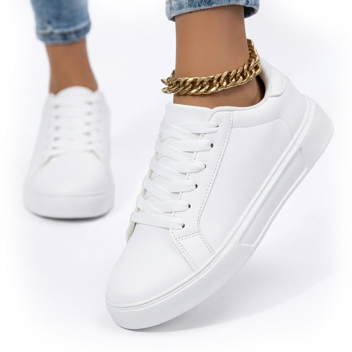 Women's Minimalist Lace-Up Sneakers Mila